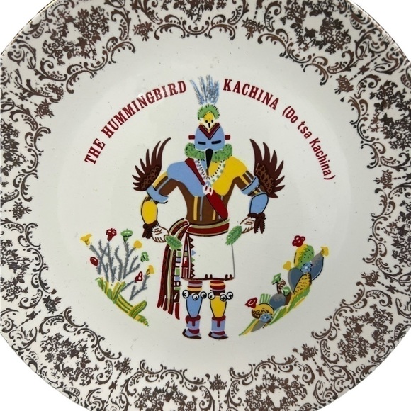 Hummingbird and Antelope Kachina Fine China Decorative Plates - Picture 3 of 8